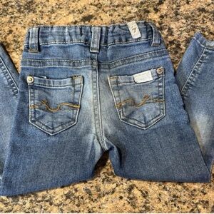 7 for all Mankind Toddler Jeans Girls 2T Adjustable Waist Skinny Jean Distressed